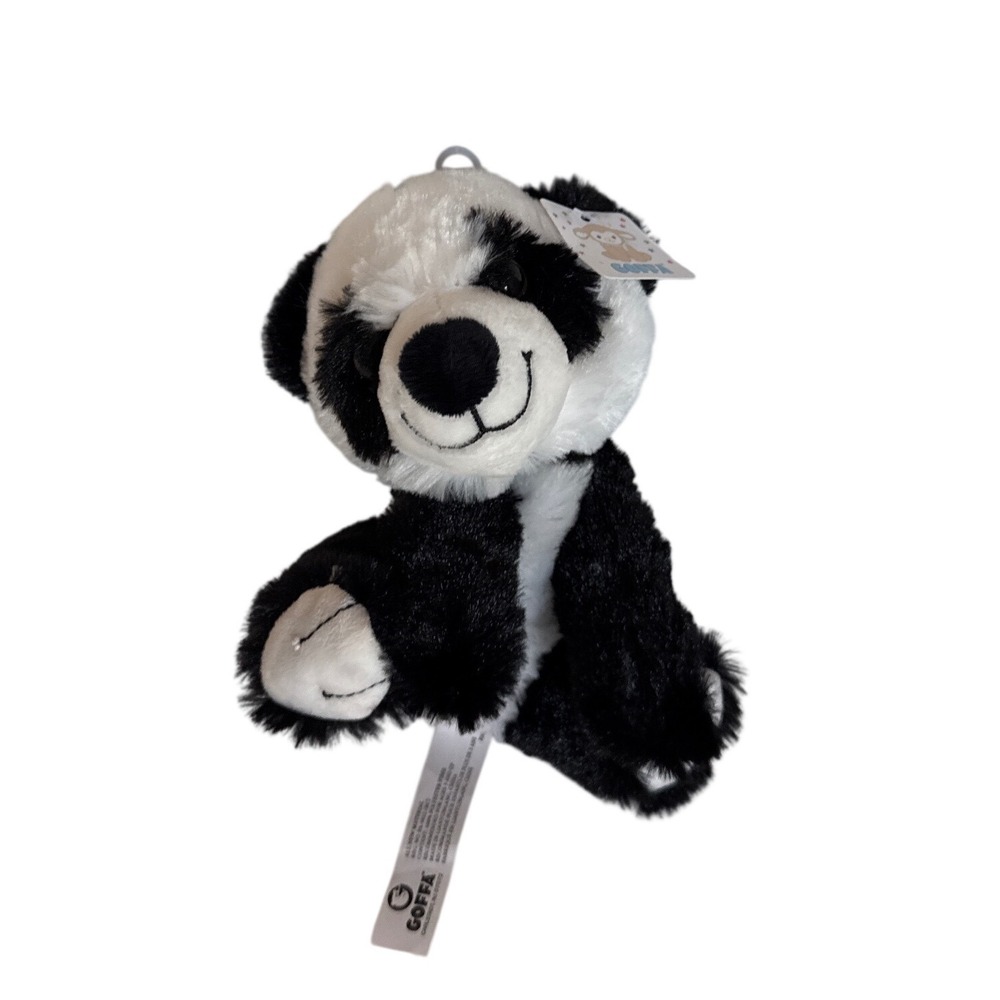 Goffa Panda Plush Stuffed Animal Black White Soft Toy with Tags Hanging Loop